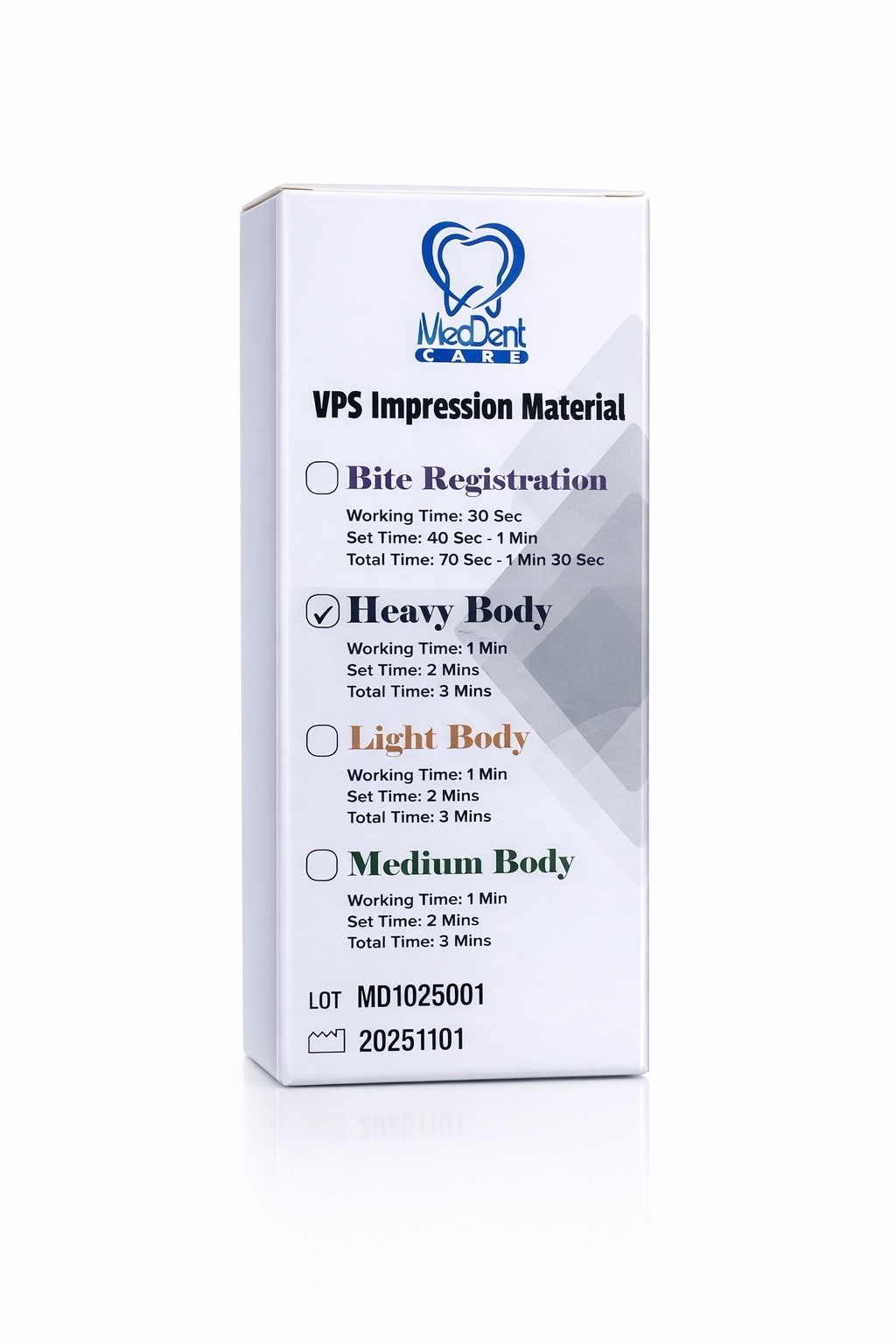 Dental Impression Material Heavy Body Fast Set VPS 4x50ml Cartridges