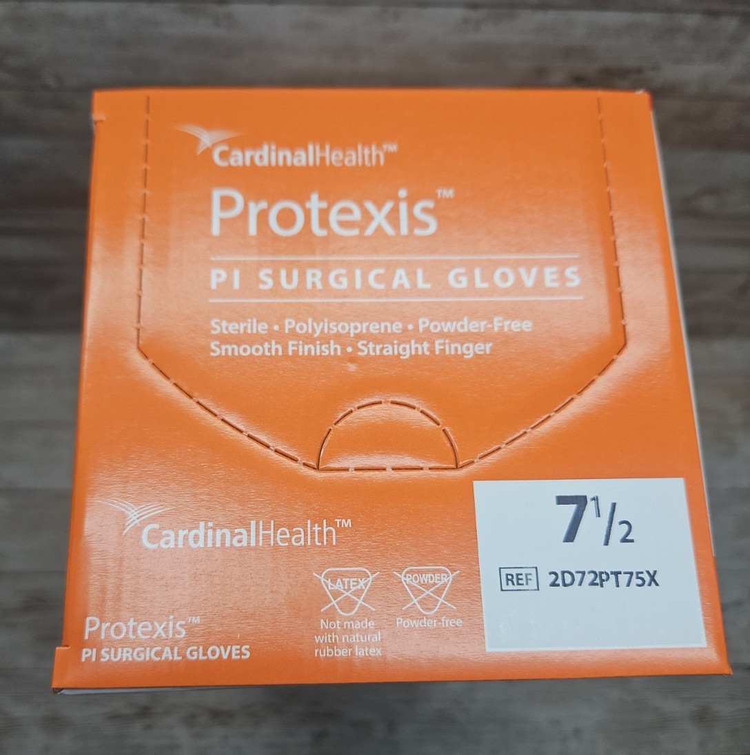 Protexis PI Surgical Gloves *1 Box 50 Pair* Cardinal Size: 7.5 Exp: 12/27