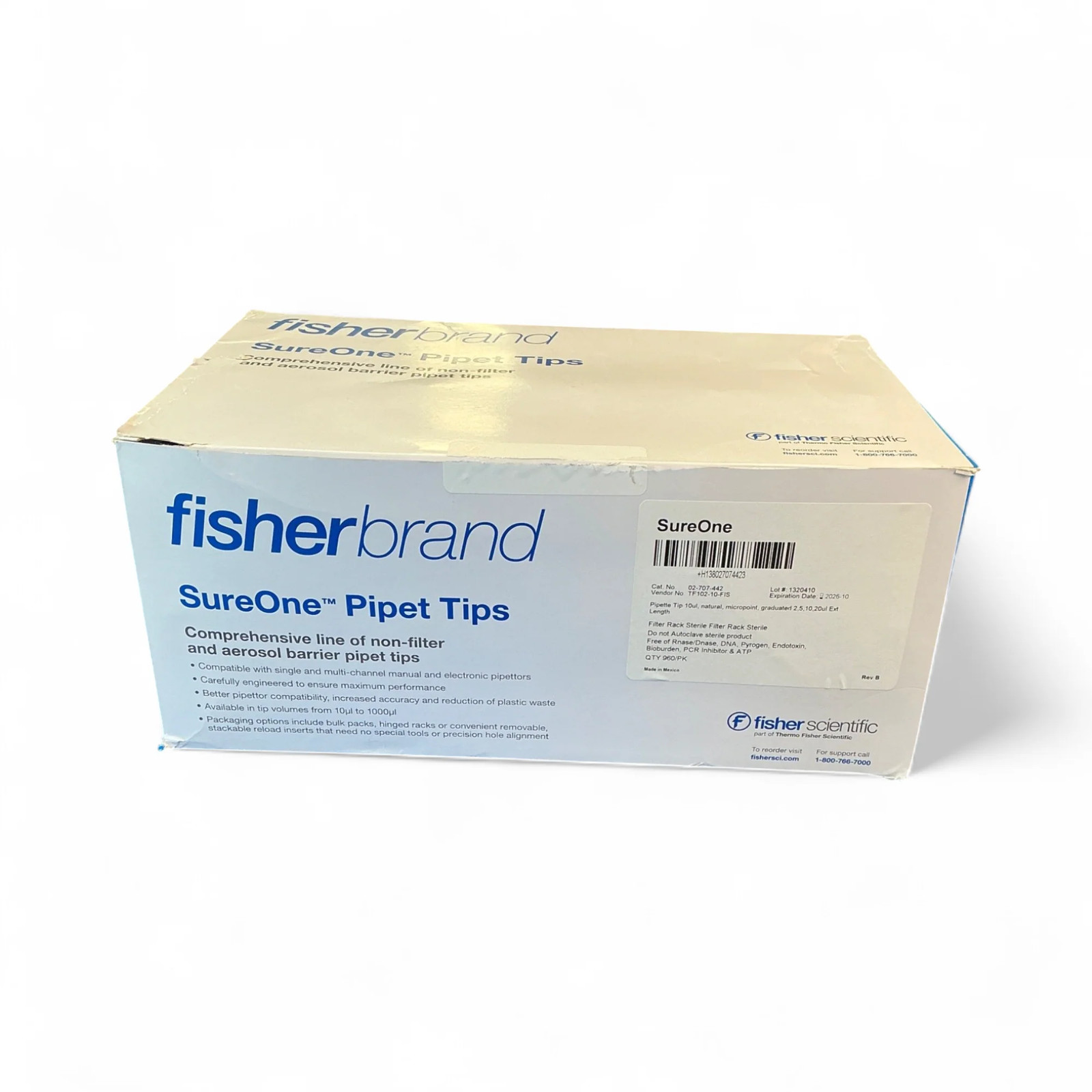 Fisherbrand SureOne Pipet Tips 02-707-442 10µL