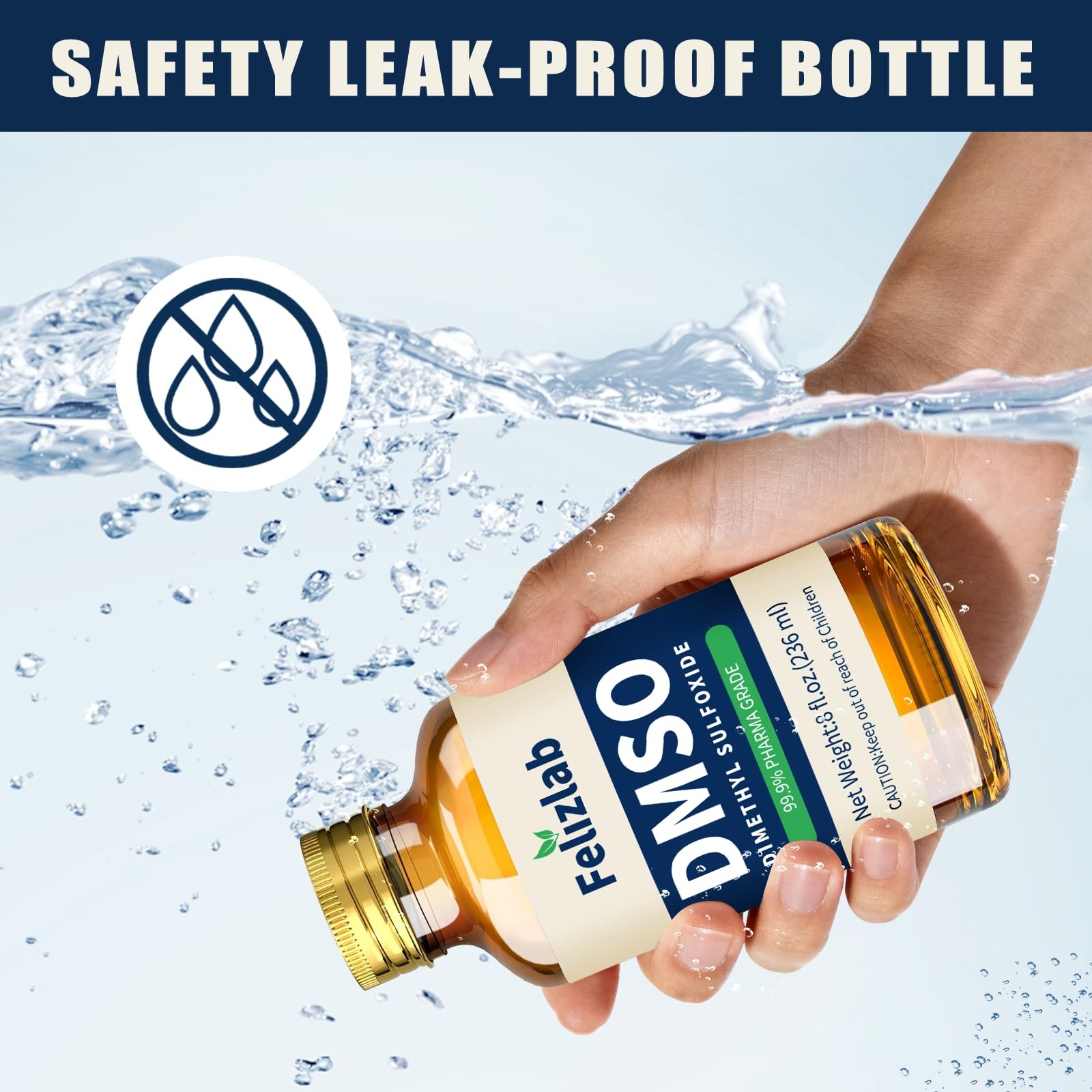 DMSO Liquid 99.9% Pure Dimethyl Sulfoxide, 8 fl oz, Undiluted, Low Odor, High…