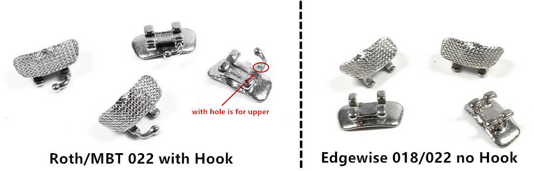 Dental Orthodontic 1st Molar Wide Big Bracket Edgewise Roth MBT Edgewise 4pc/kit