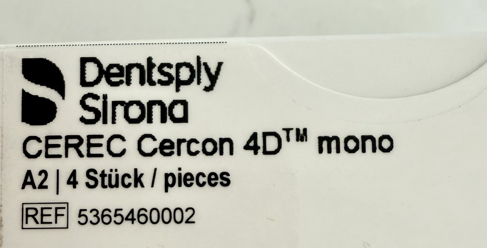 Dentsply Cirona CEREC Cercon 4D mono A2 Zirconia 4-pack Zirconia NEW
