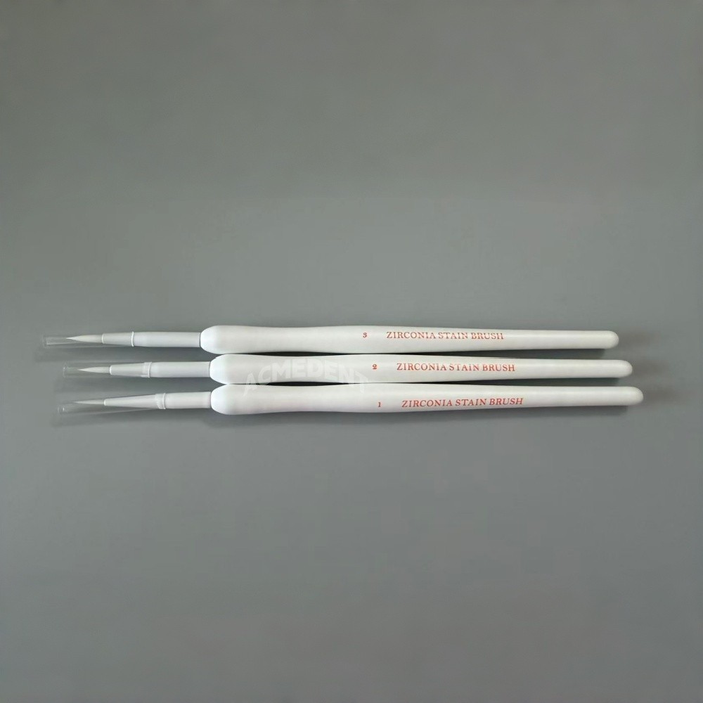 5Pcs Zirconia Stain Brush Synthetic Hair Dental White Staining Brushes Pens