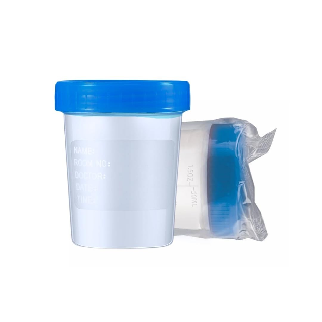 LabXcel Specimen Containers 120mL Polypropylene Screw Cap Sample Collection Cup