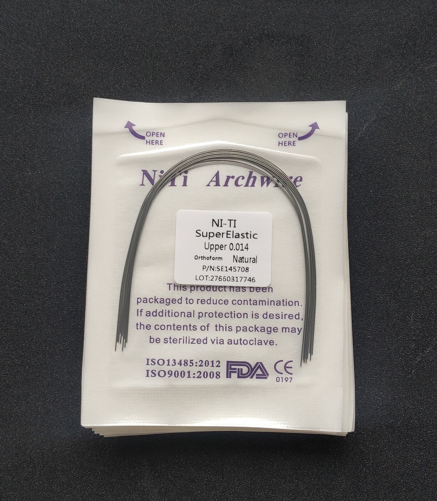 50Packs Dental Orthodontic Super Elastic NITI Arch Wire Round Oval Ovoid/Natural