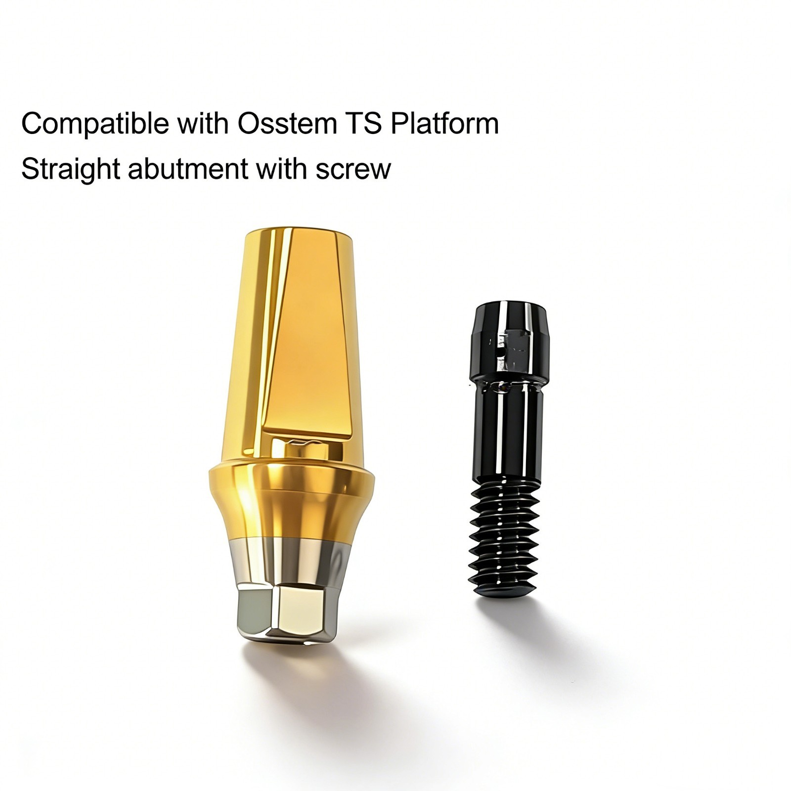 Hiossen Titanium Dental Regular Straight Abutment Hex Fit ET Ø4.5mm GH 1.0-5.0mm