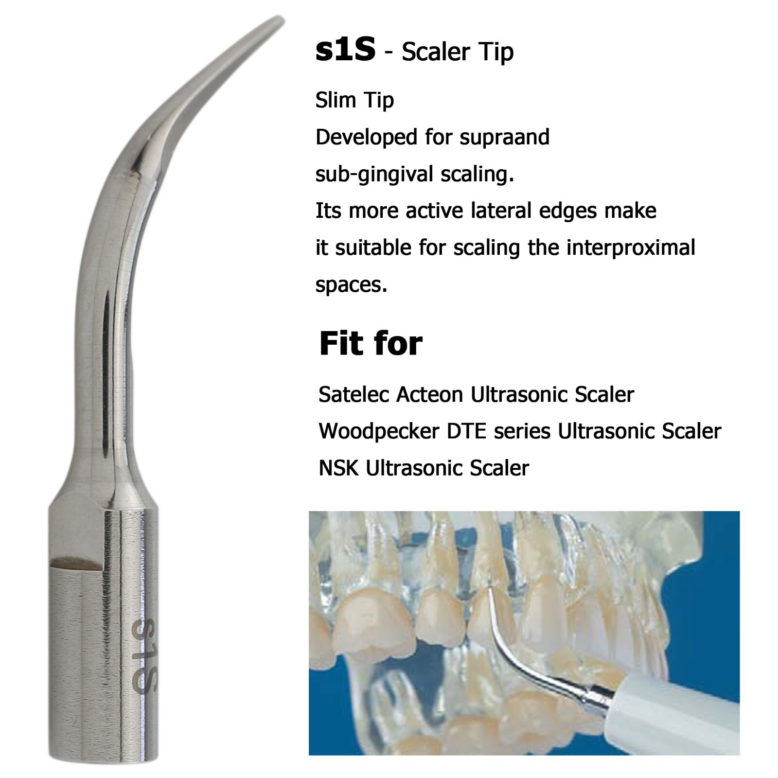 Woodpecker DTE Ultrasonic Scaler HD-7L LED Handpiece ACTEON Piezo Tips DTE-V2 V3
