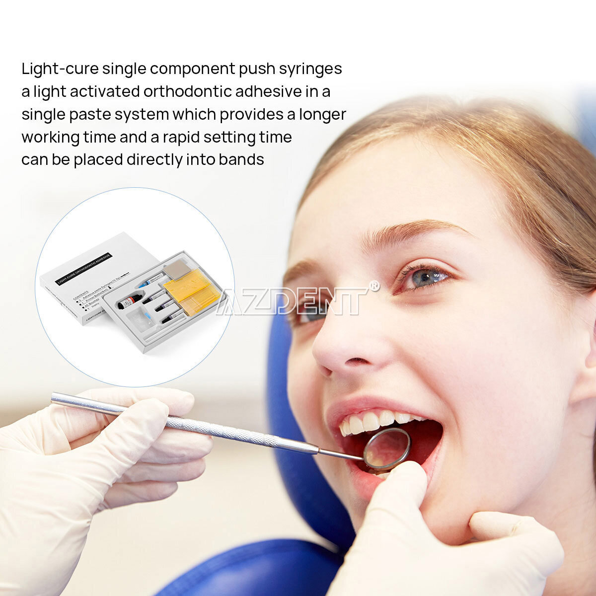 Dental Orthodontic Light Cure Bracket Braces Glue Bonding Resin/Etching Gel
