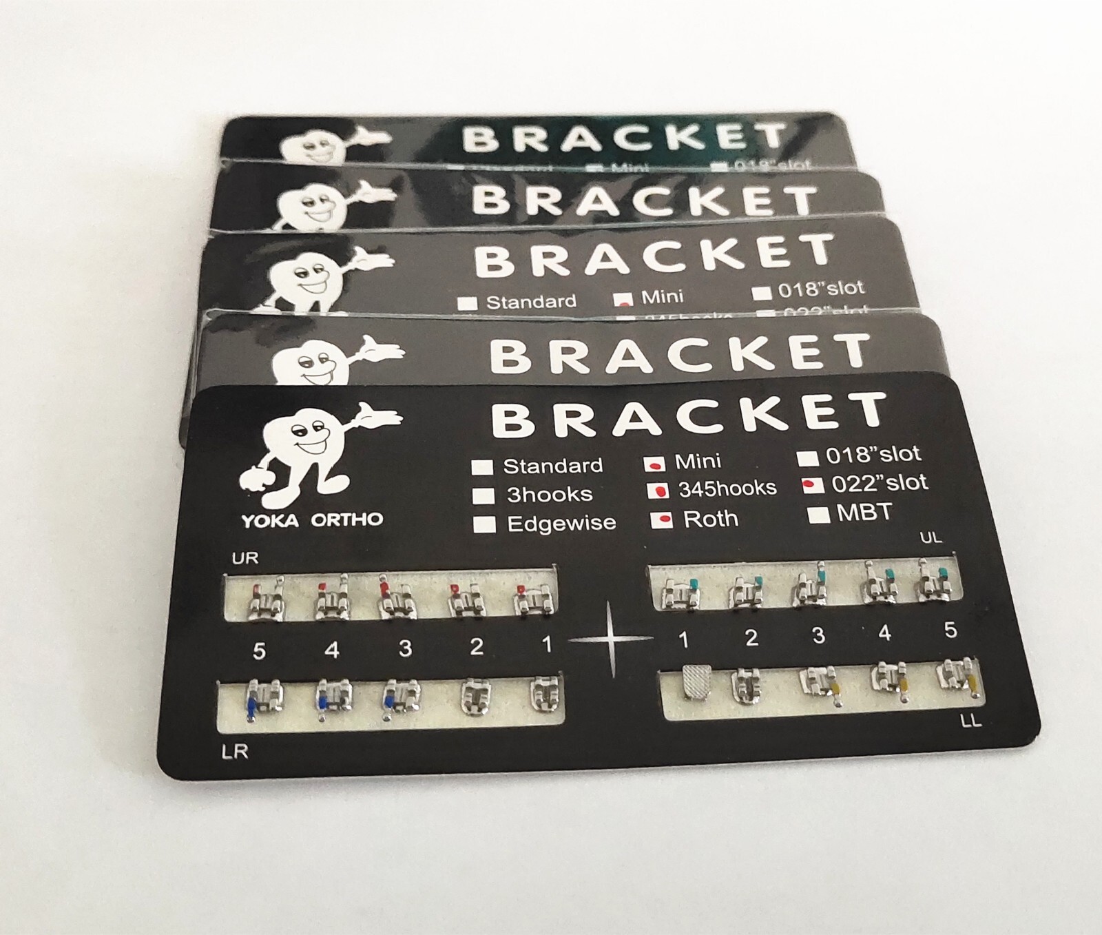 50 Sets Mini Roth 022 345 Hooks Dental Metal Braces Teeth Brackets Mesh Base