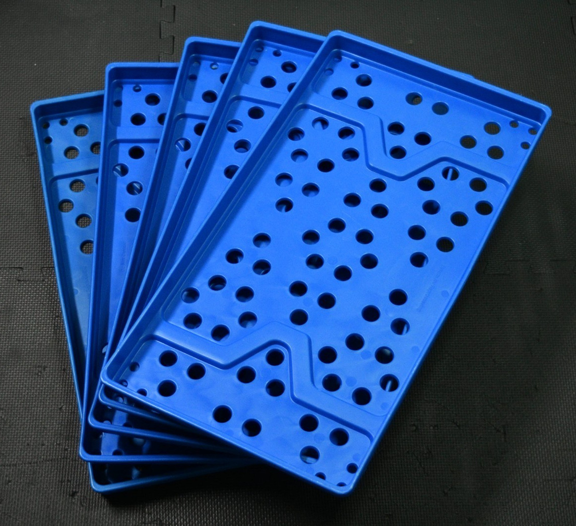 Lot of 5 Kimberly Clark Daisy Design Transport Trays | 22 x 12 x 1.5