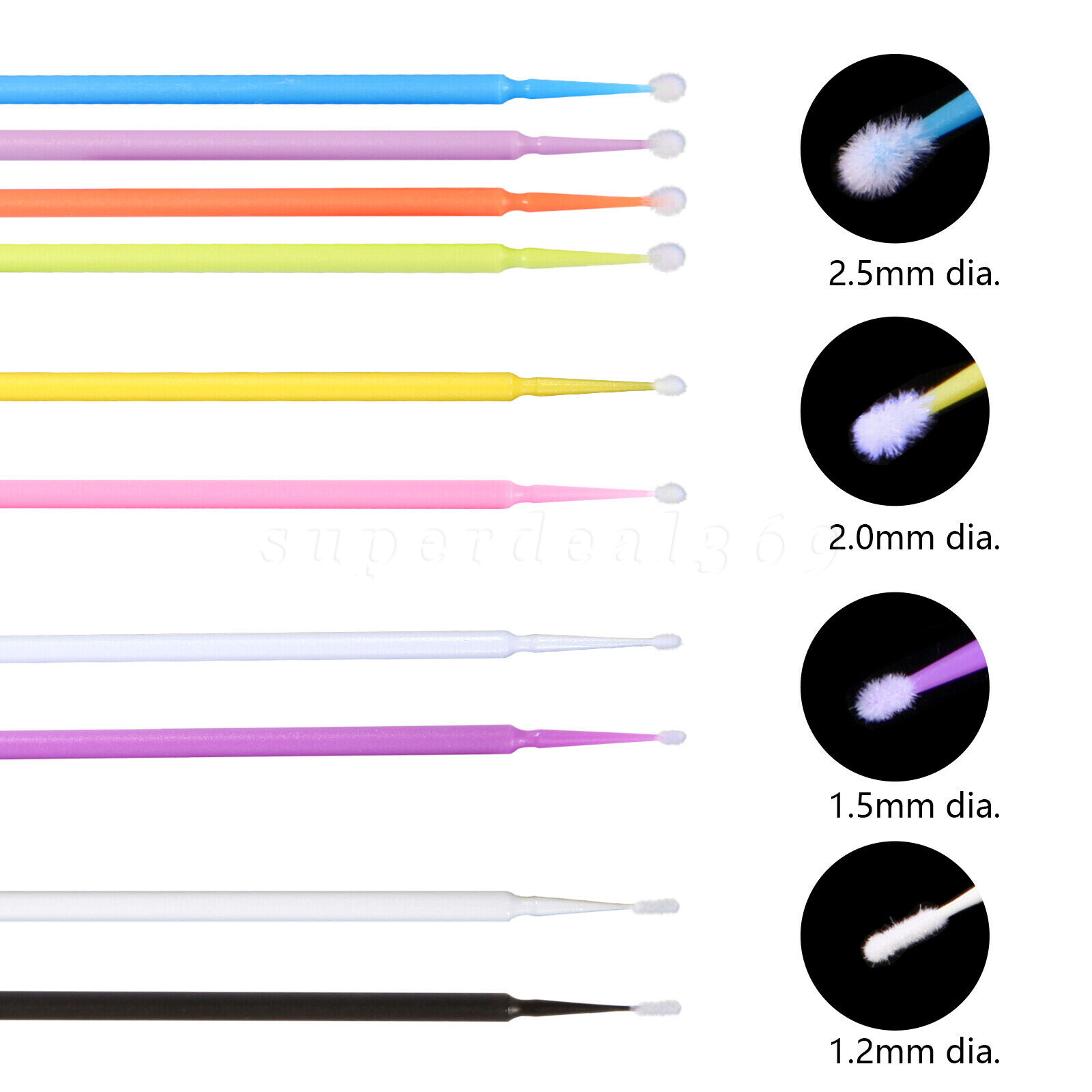 Dental Micro Applicators Disposable Makeup Eyelash Brush Swab Mascara Wand