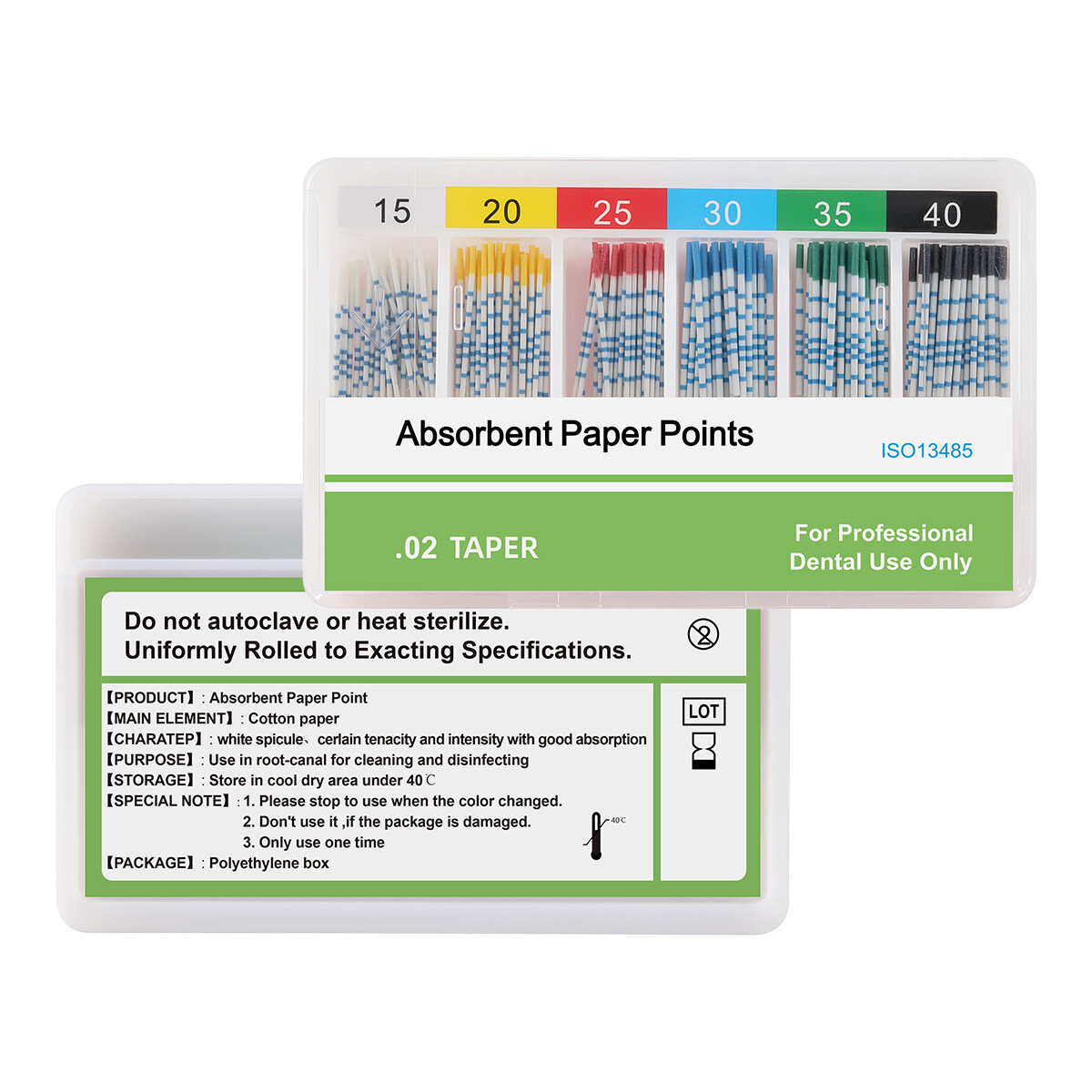 AZDENT Dental Endodontic Absorbent Paper Points With Scale Endo Root Canal