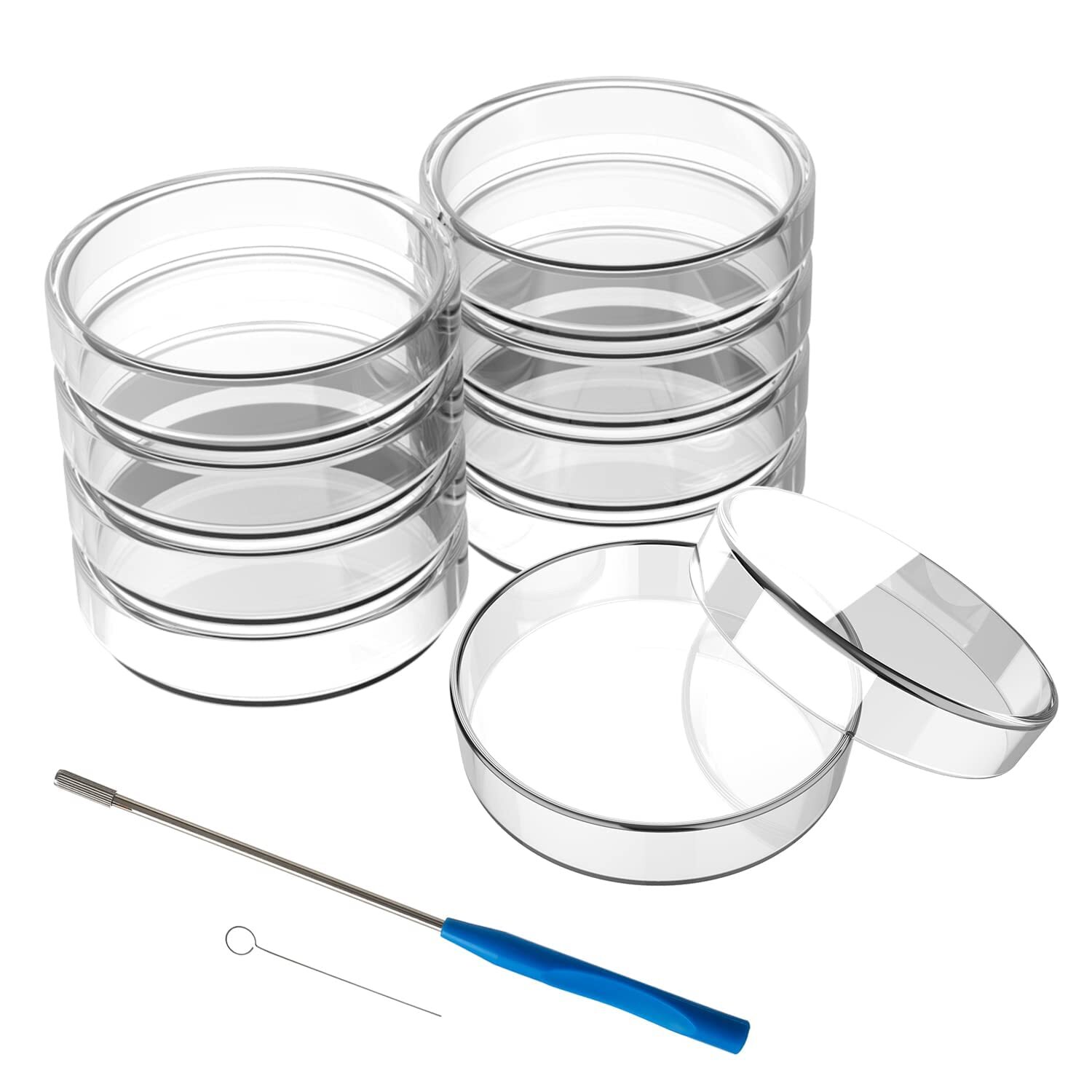 10x90mm Glass Petri Dishes with Lids Autoclavable Lab Petri Plates Reusable USA