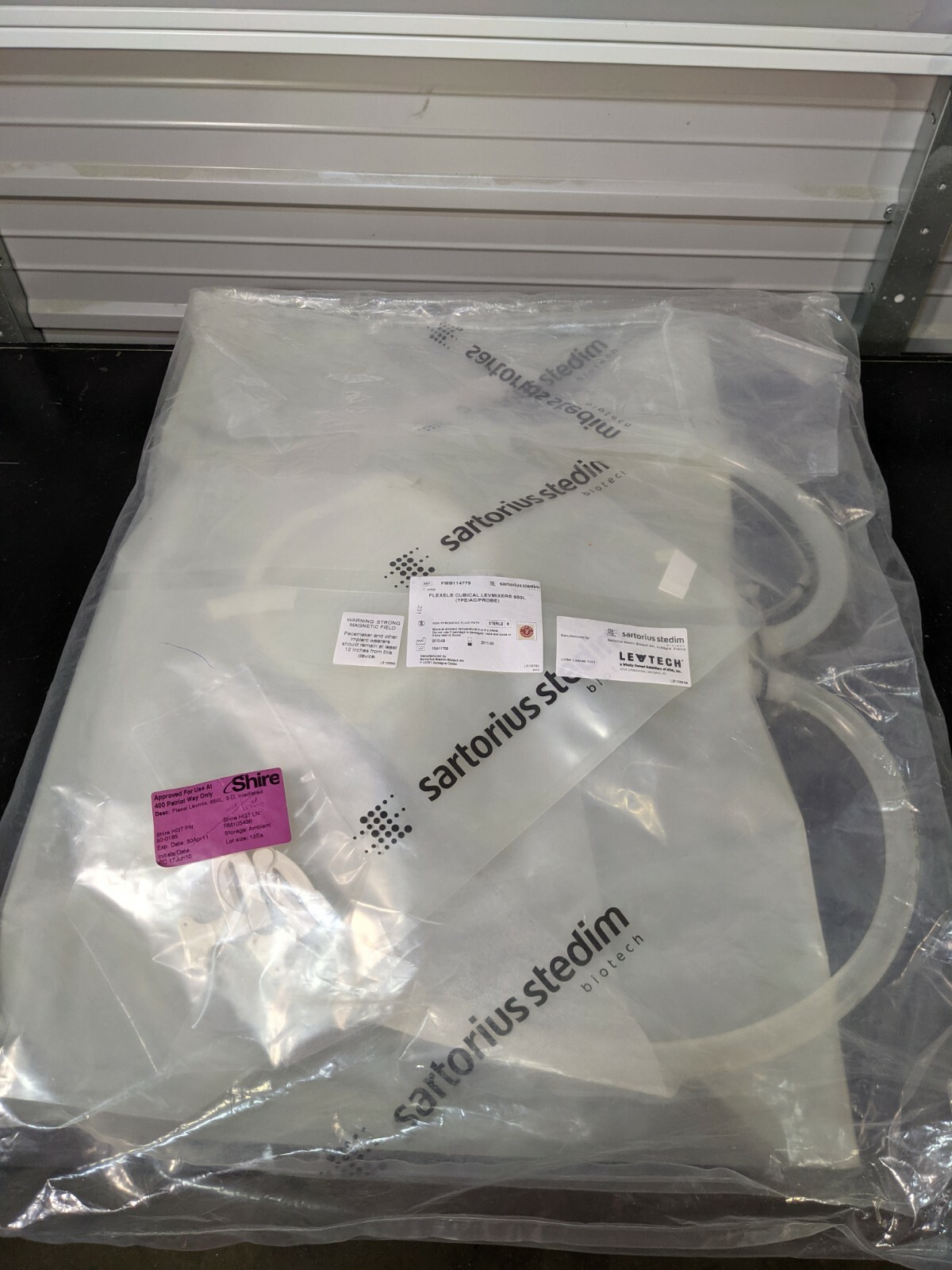 Sartorius Stedim Flexel Cubical Levmixer 650L Bag TPE/AC/PROBE FMB114779