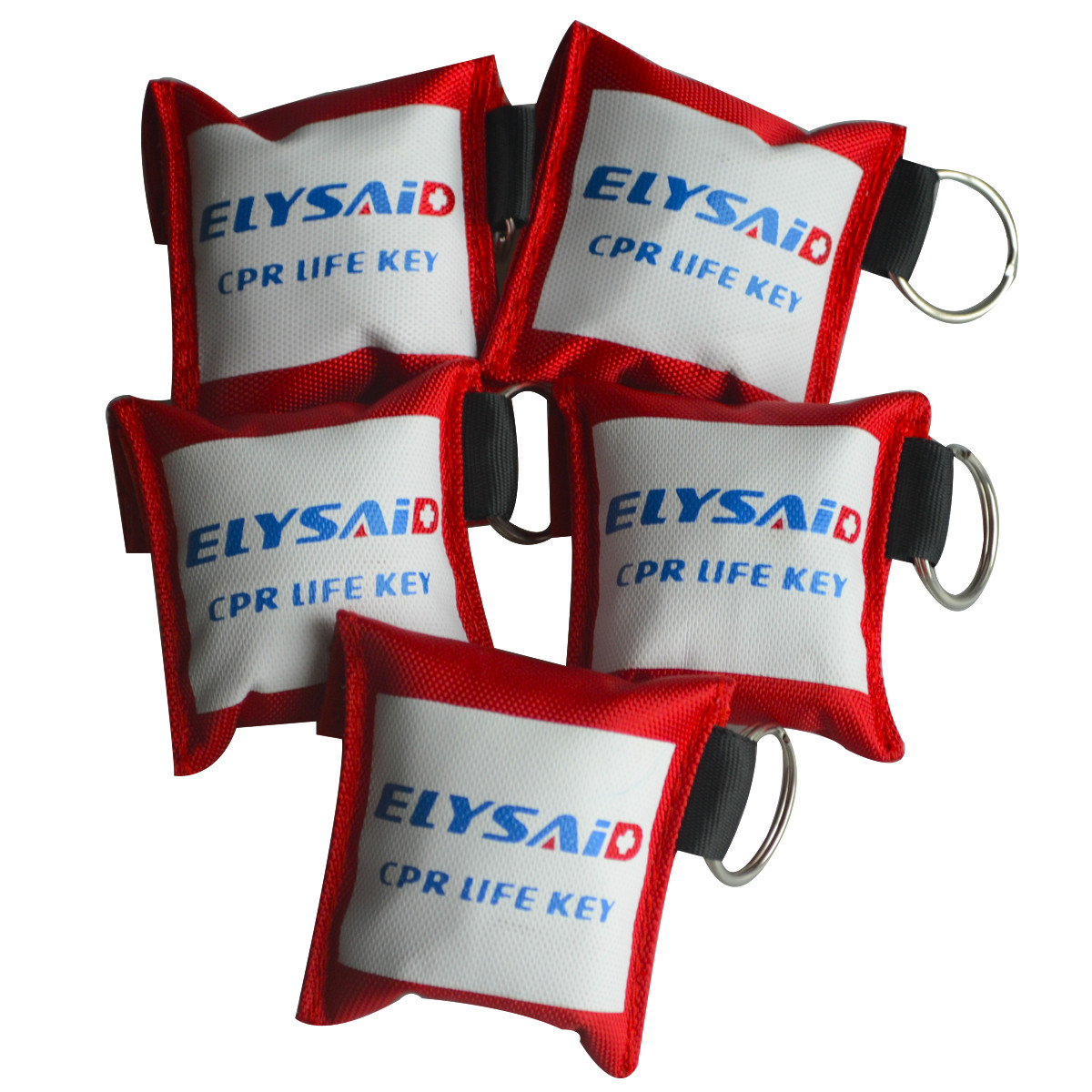 10 PCS CPR ONE-WAY VALVE KEYCHAIN POUCH CPR LIFE KEY CPR MASK&GLOVES
