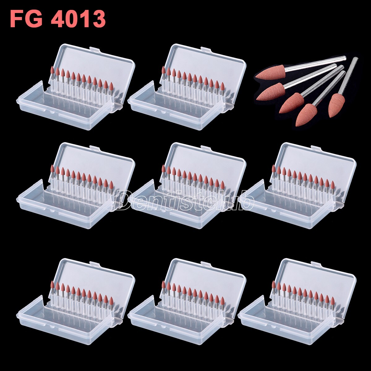 Dental Brownie Polishers Friction Grip FG Burs Mini Points 1.6mm AZDENT 12pc/Bo