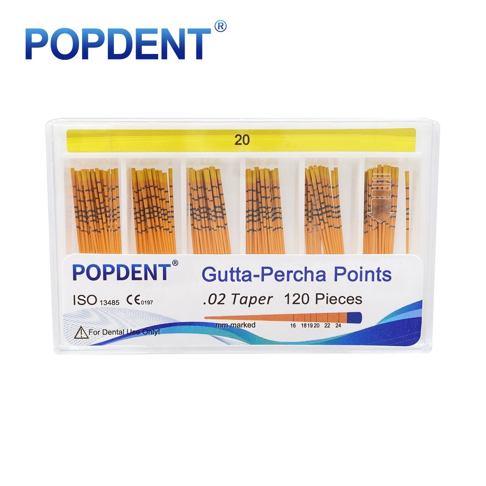 GUTTA PERCHA POINTS Taper 0.4 or 0.6, or Standart Taper, All Sizes Dental Meta