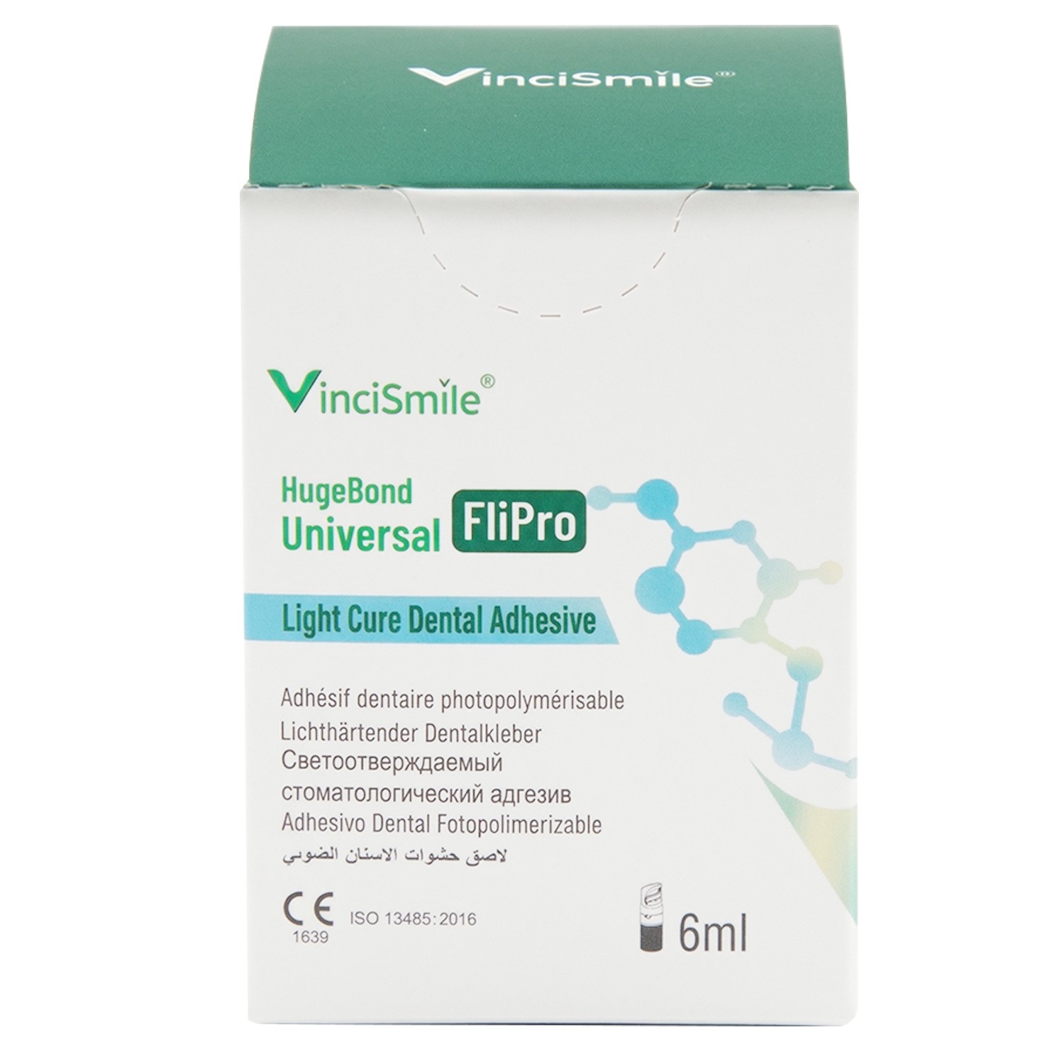 Vincismile HugeBond Universal FliPro Light Cure Dental Adhesive 6ml