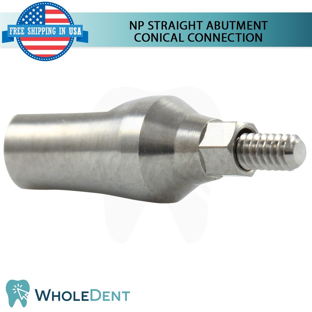 5x NP Conical Connection Straight Abutment Titanium Dental Ø3.5mm
