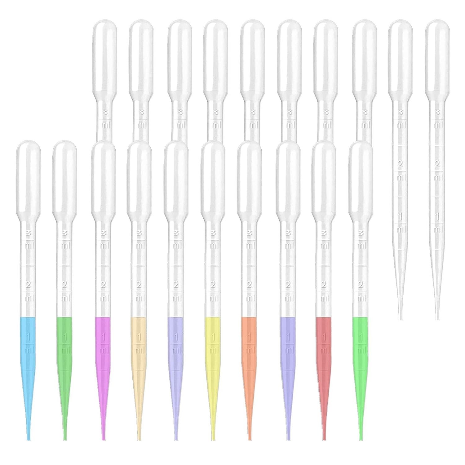 25PCS 3ML Plastic Dropper Pipettes, Disposable Eye Dropping