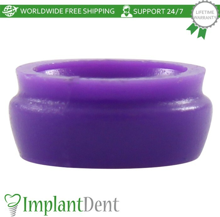 10x Dental Hard Silicone Cap Violet Insert For Loc Low Attachment System 2.7kg