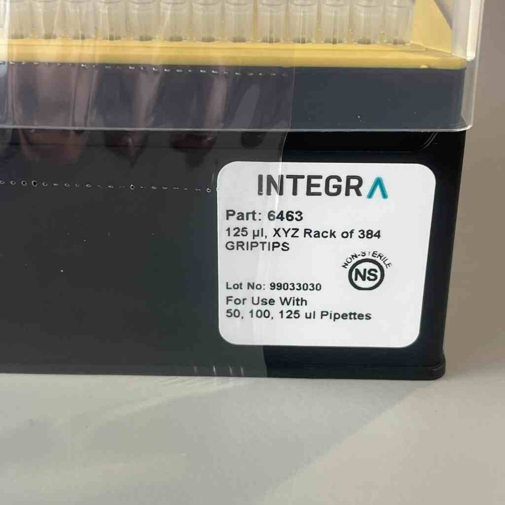 Integra Biosciences Pipette Tips 125 ul GripTip Viaflo 10 Racks of 384 Tips Each