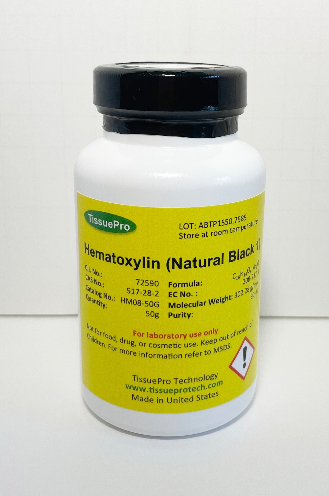 50G Hematoxylin (Natural black1) (CI 75290) for R&D, Purity 90+