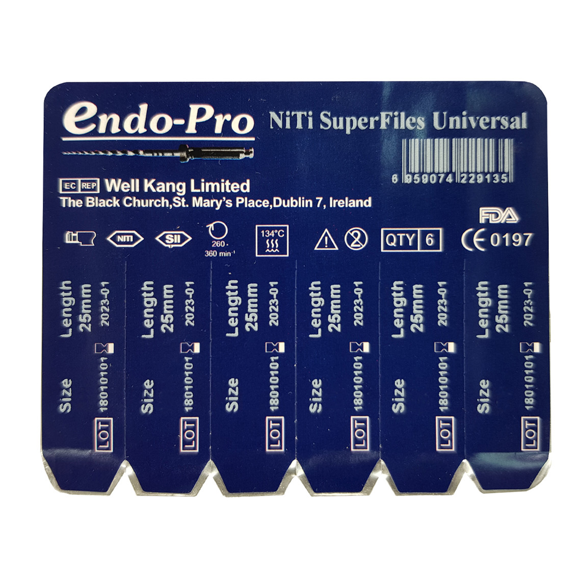 LOTx3 Dental NiTi Super File Universal ENDO-PRO Set Canal rotary 25 mm tapered