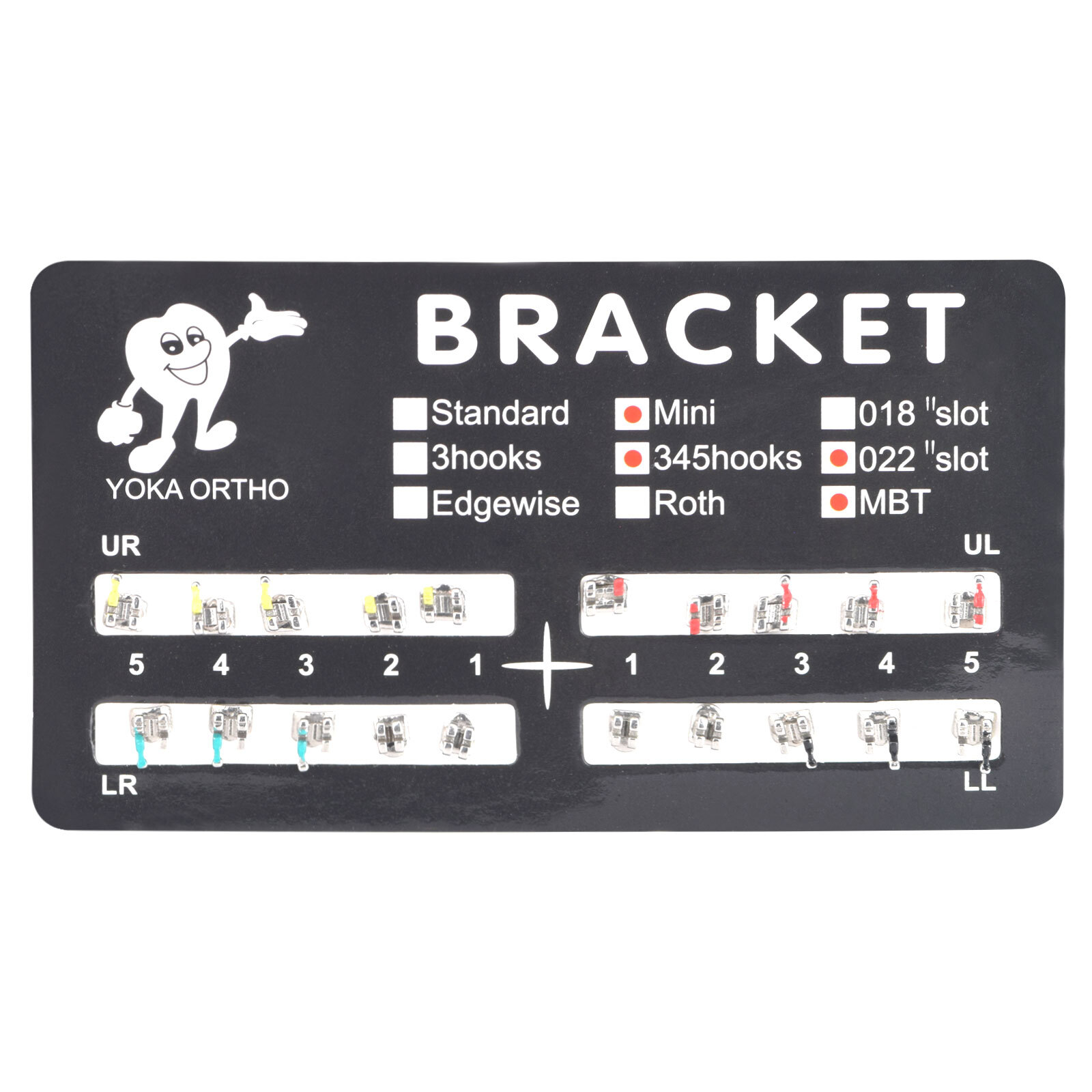 Dental Orthodontic Metal Brackets Braces Mini Roth MBT 0.022 3-4-5 Hooks USA