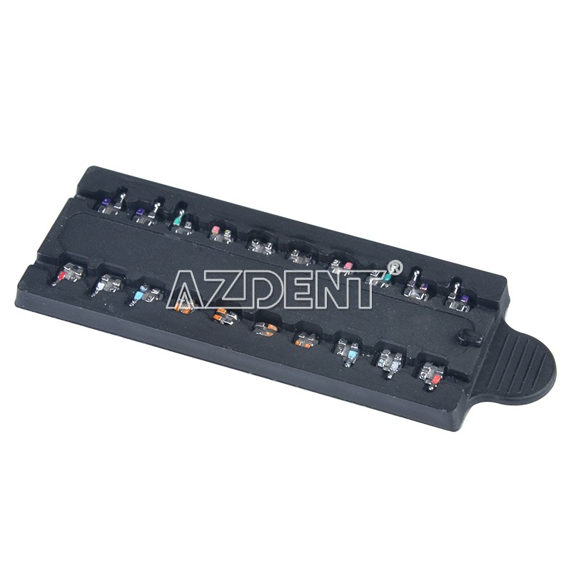 20Pc AZDENT Dental Orthodontic Bracket Metal Braces MINI Roth.022 HK345 case