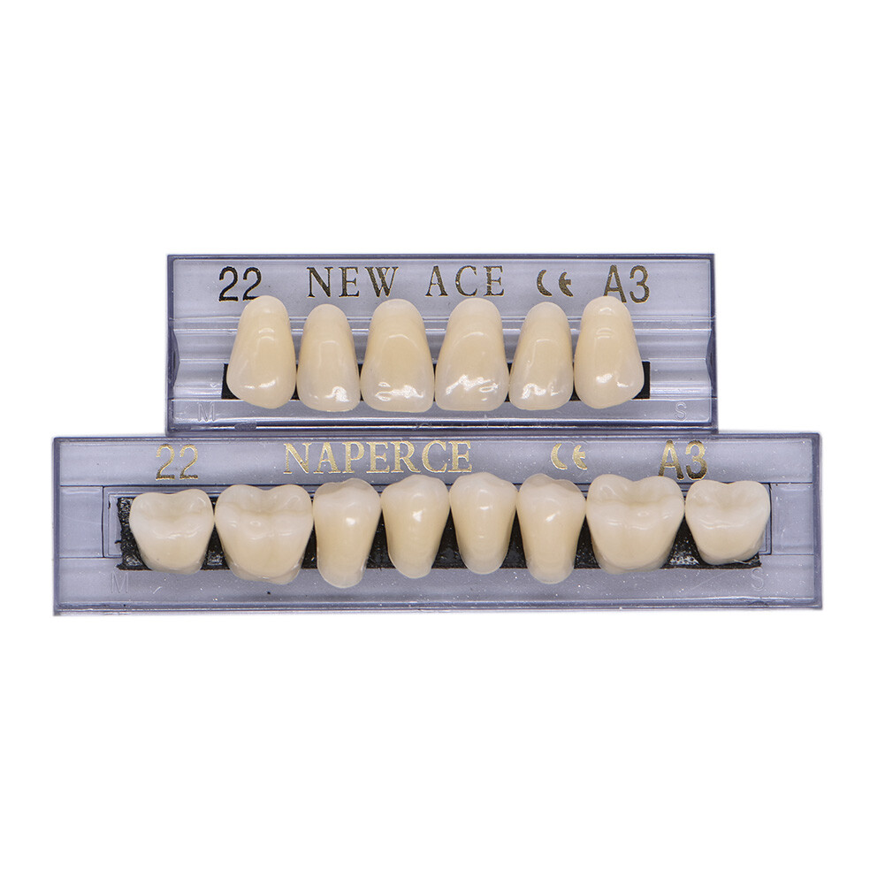 168Pcs Dental Acrylic Resin Denture 22# A3 Full Set Teeth Upper Lower Shade NEW