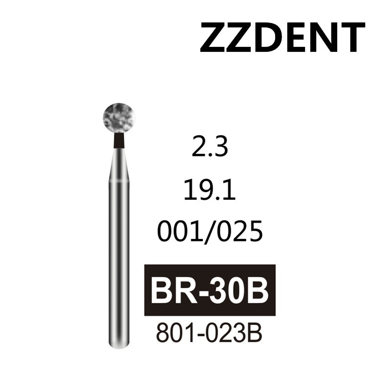 10x BR-30B Large Big Ball Round Black Super Coarse Grit FG Dental Diamond Burs