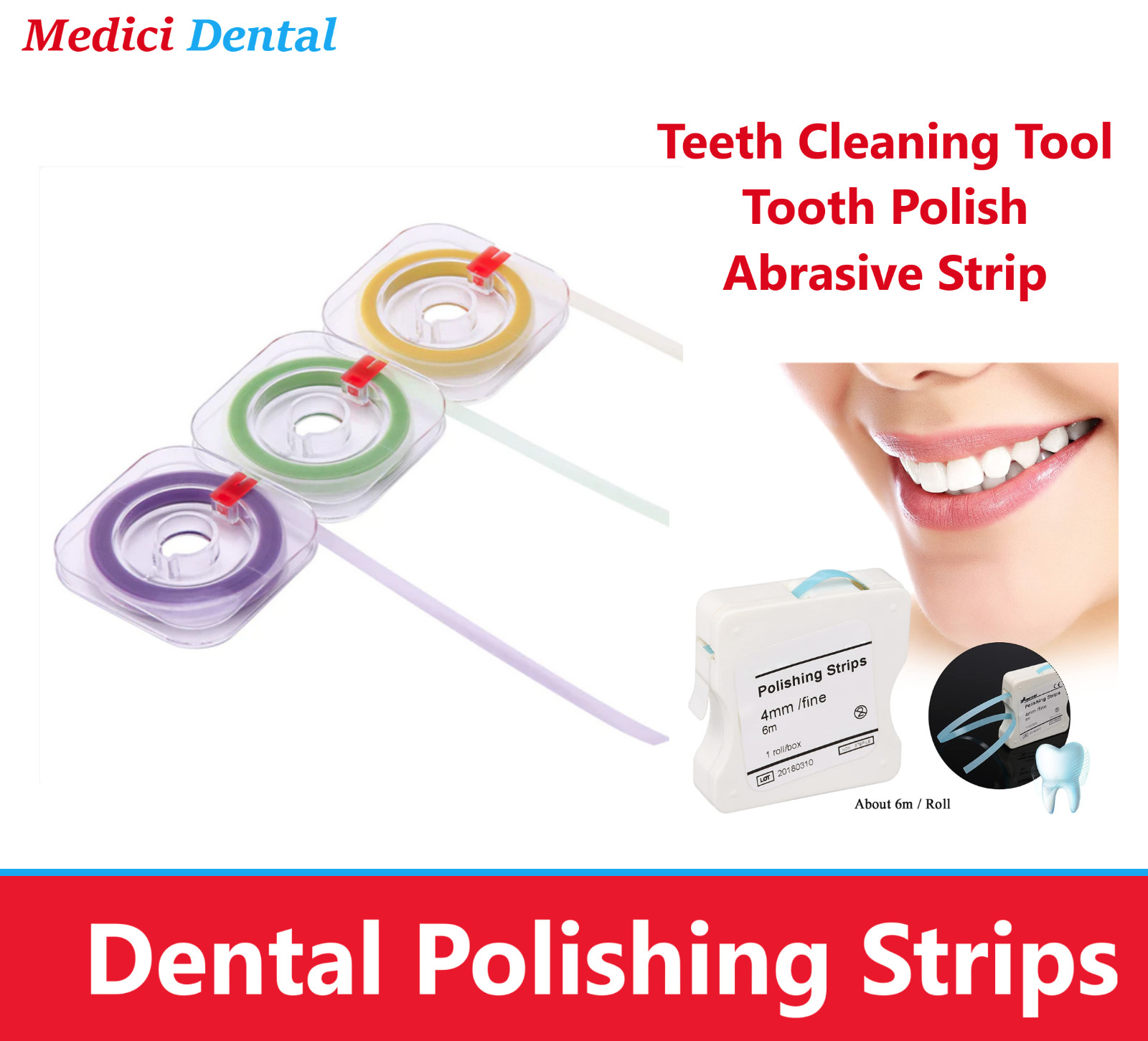 Dental Polishing Strips – Tooth Polisher Teeth Cleaning Abrasive Strip Oral Care