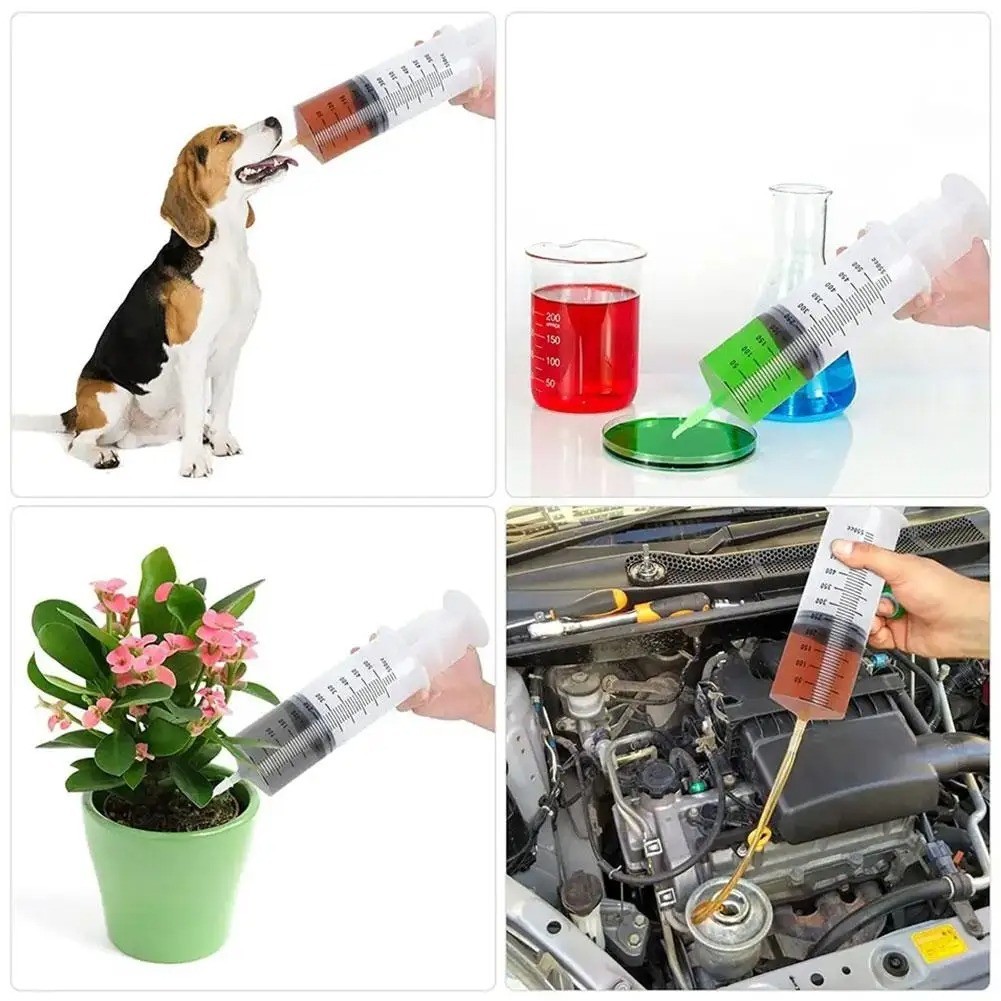 100/300/550ml Large Capacity Syringe Oil Pump with 1m Hose Measuring Pump Gift
