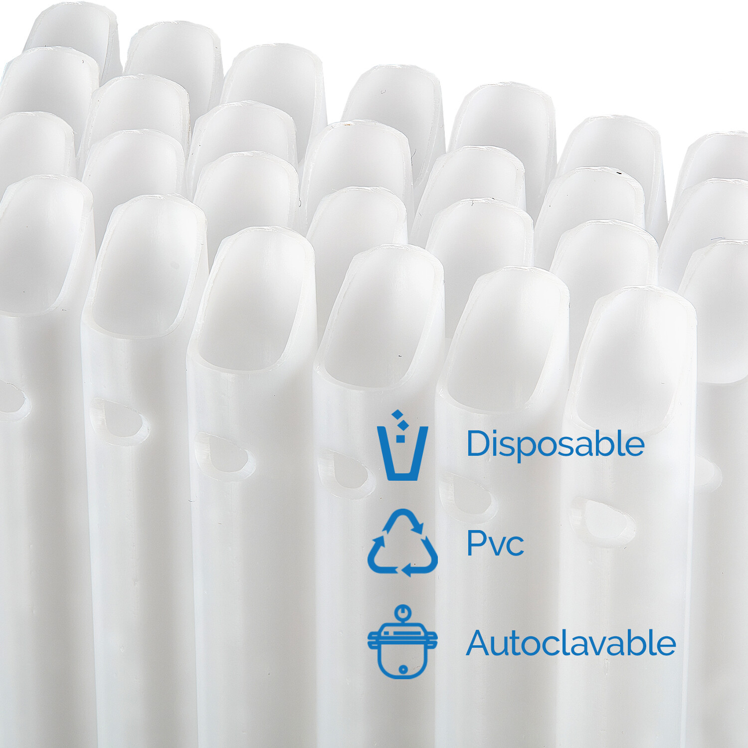 1000（10Bags）Dental HVE High Volume Evacuation Suction Tips Vented White