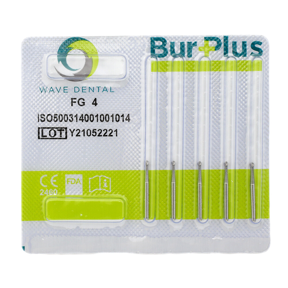 WAVE Dental Round Carbide Burs FG Bur #1/4 2 4 6 8 High Speed Burr Friction Grip