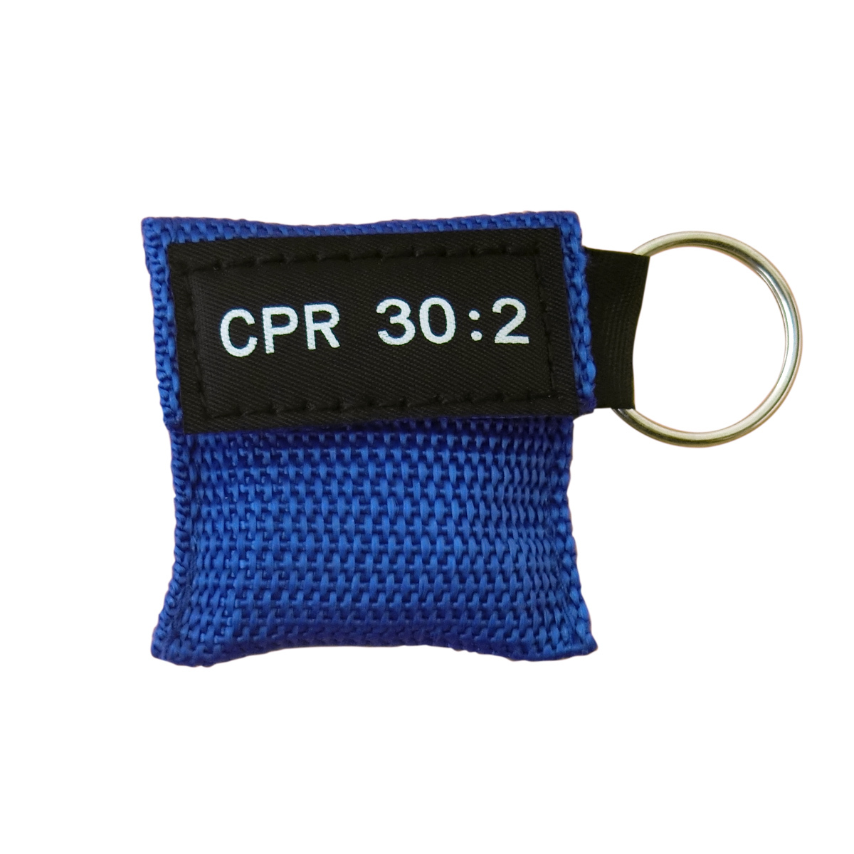 2 pcs Blue CPR barrier Keychain Pouch First Aid Face Shield imprinted CPR 30:2