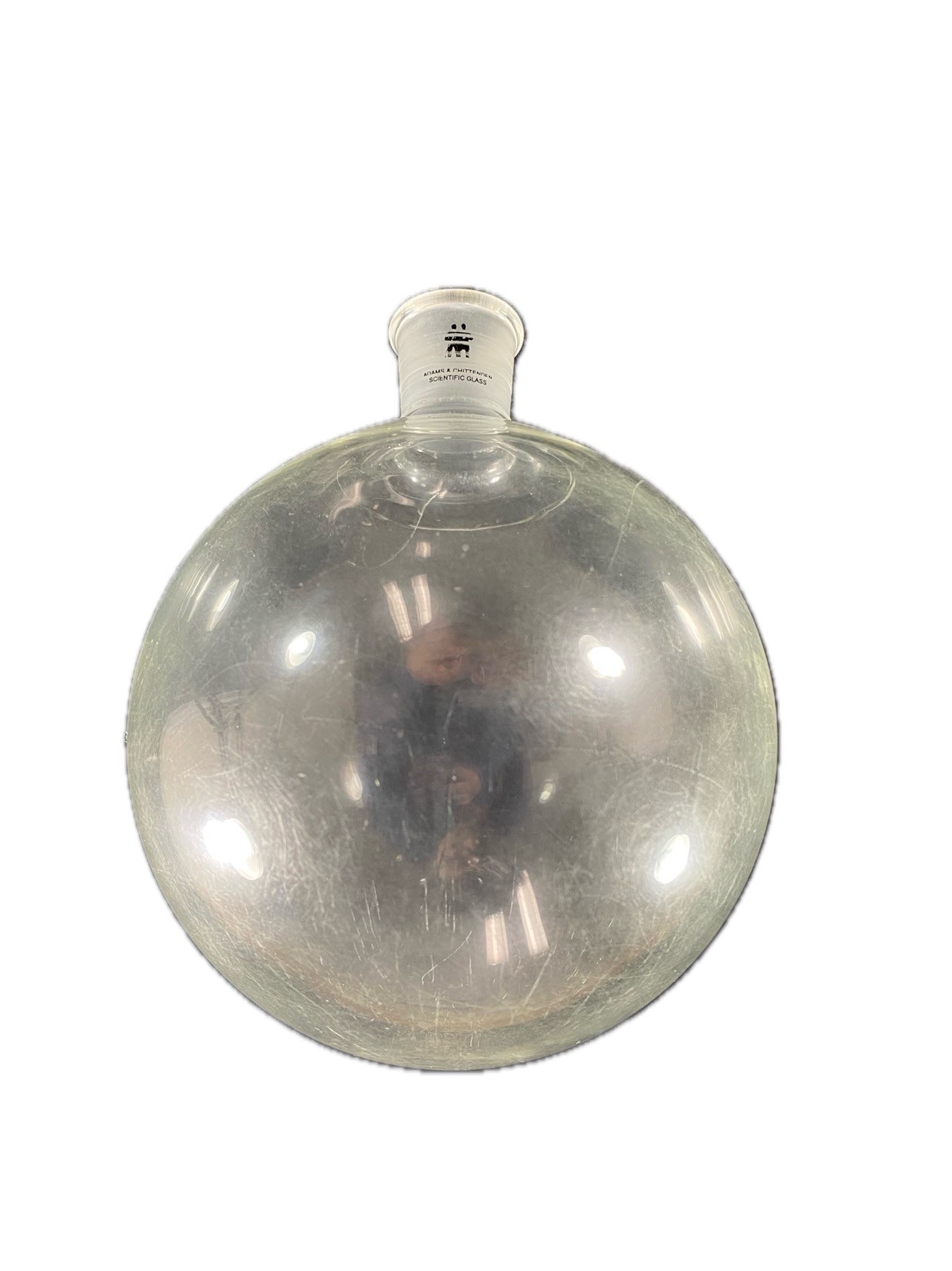 ADAMS & CHITTENDEN 1000mL Short Single Neck Round Bottom Boiling Flask 24/40
