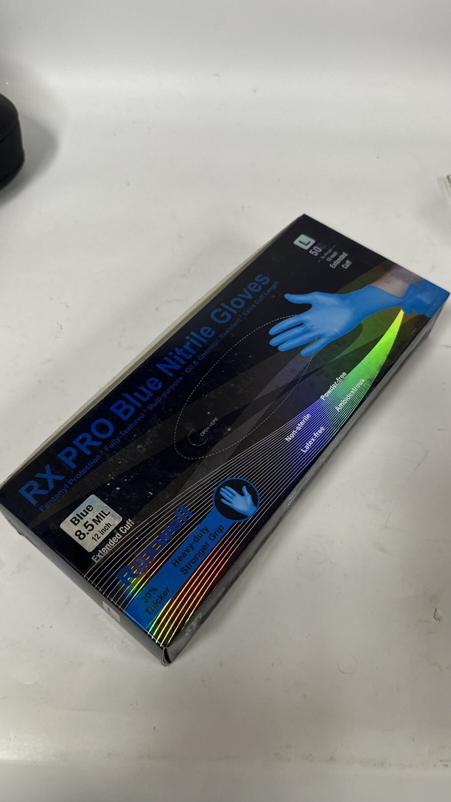 Gloves Disposable Latex Free | 8.5 Mil Heavy Duty Nitrile Gloves Large | 50 Pcs
