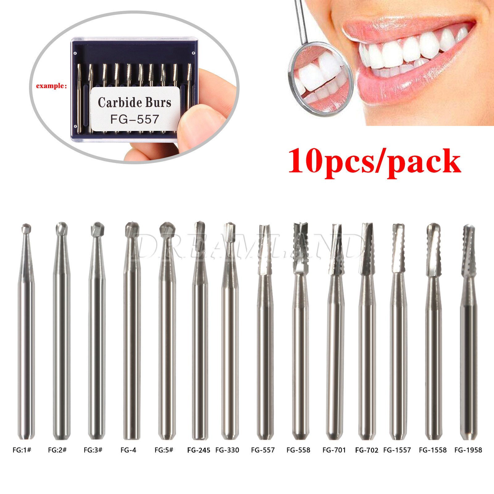 Carbide Bur Friction Grip 100pk Dental, Made In CHINA FG Bur all sizes 557, 330