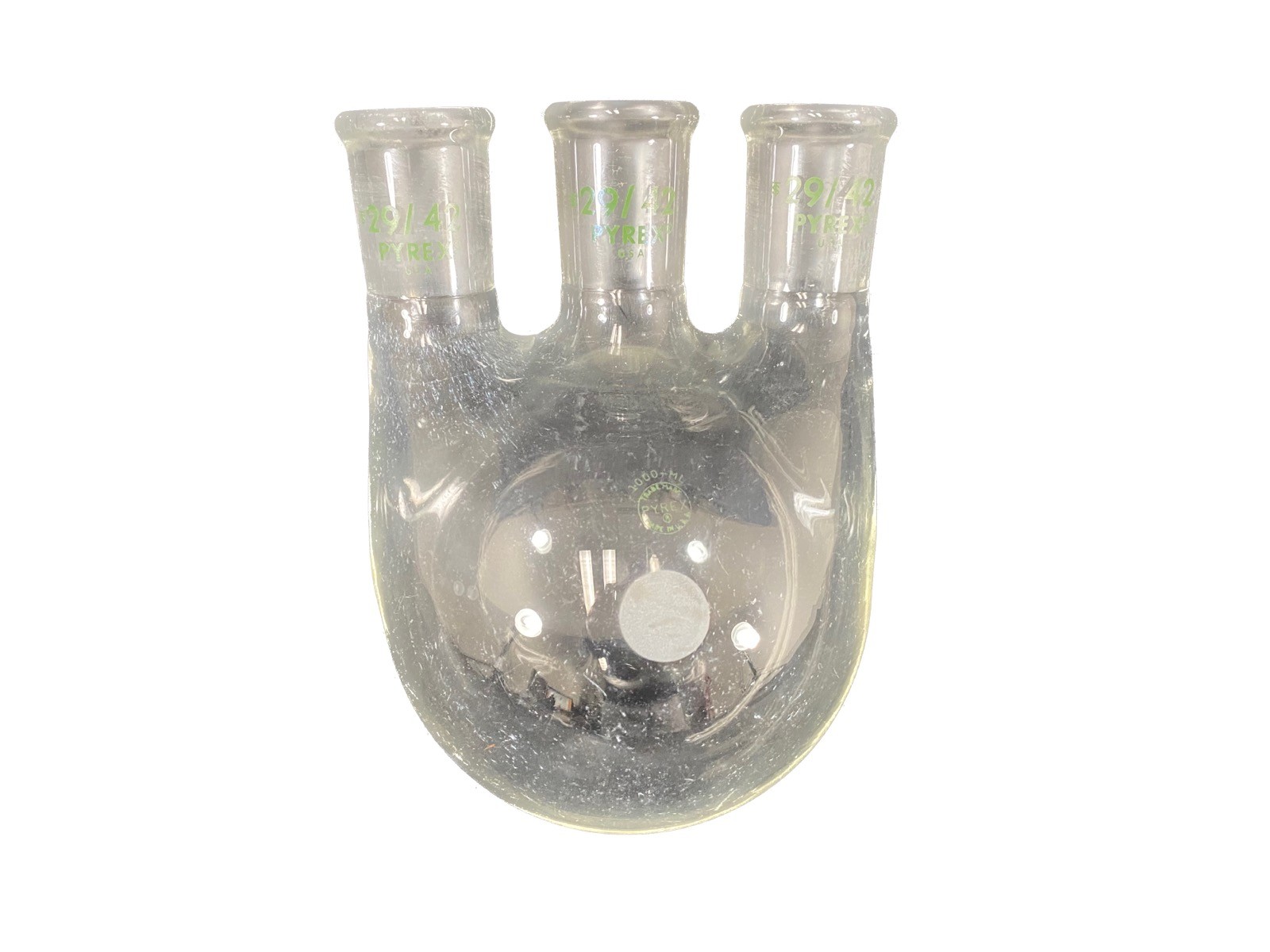 PYREX 1000mL 29/42 Vertical Three Neck Round Bottom Boiling Flask 1L