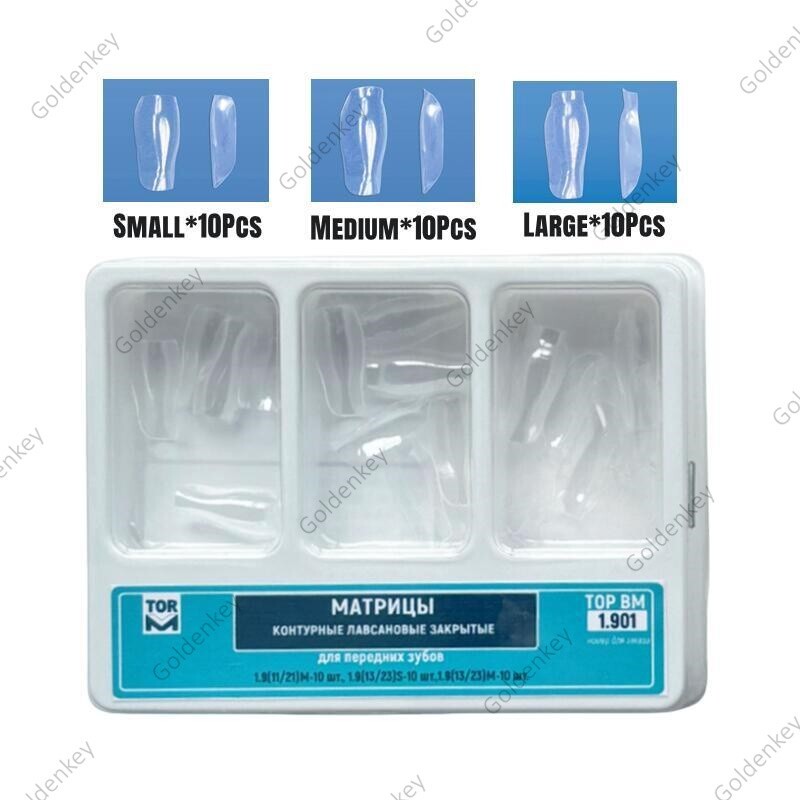 30Pcs Dental Clear Matrix Front Teeth Anterior Matrices BT Fits Bioclear TOP BM