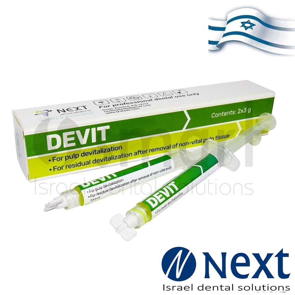 Dental Devit Devitalizer Pulp Devitalization Endodontic paste 2 x 3 gr