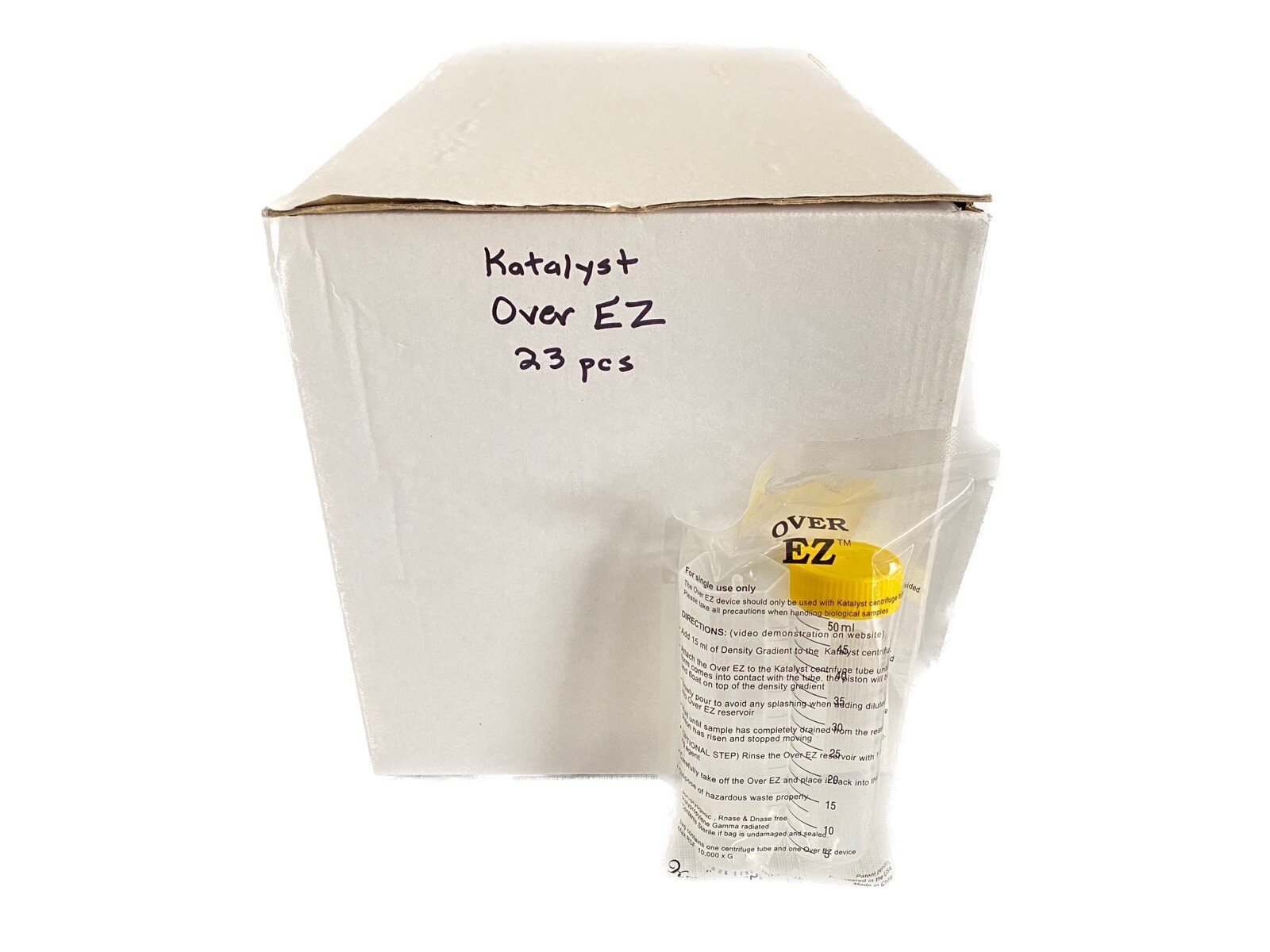 (23 Pcs) KATALYST 50mL Over EZ Clear PP Graduated Centrifuge Tubes w/Cap