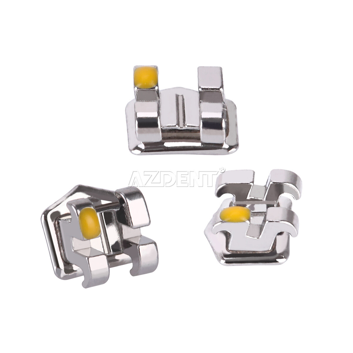 AZDENT Brackets ortodoncia dental Brace metal Estándar MBT Roth 022 Gancho 345