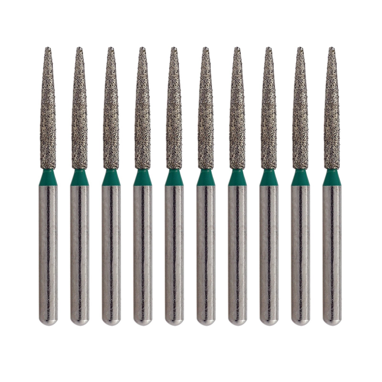 Dental Flame Diamond Burs FG Coarse Grit Green 863/012C for High Speed Handpiece