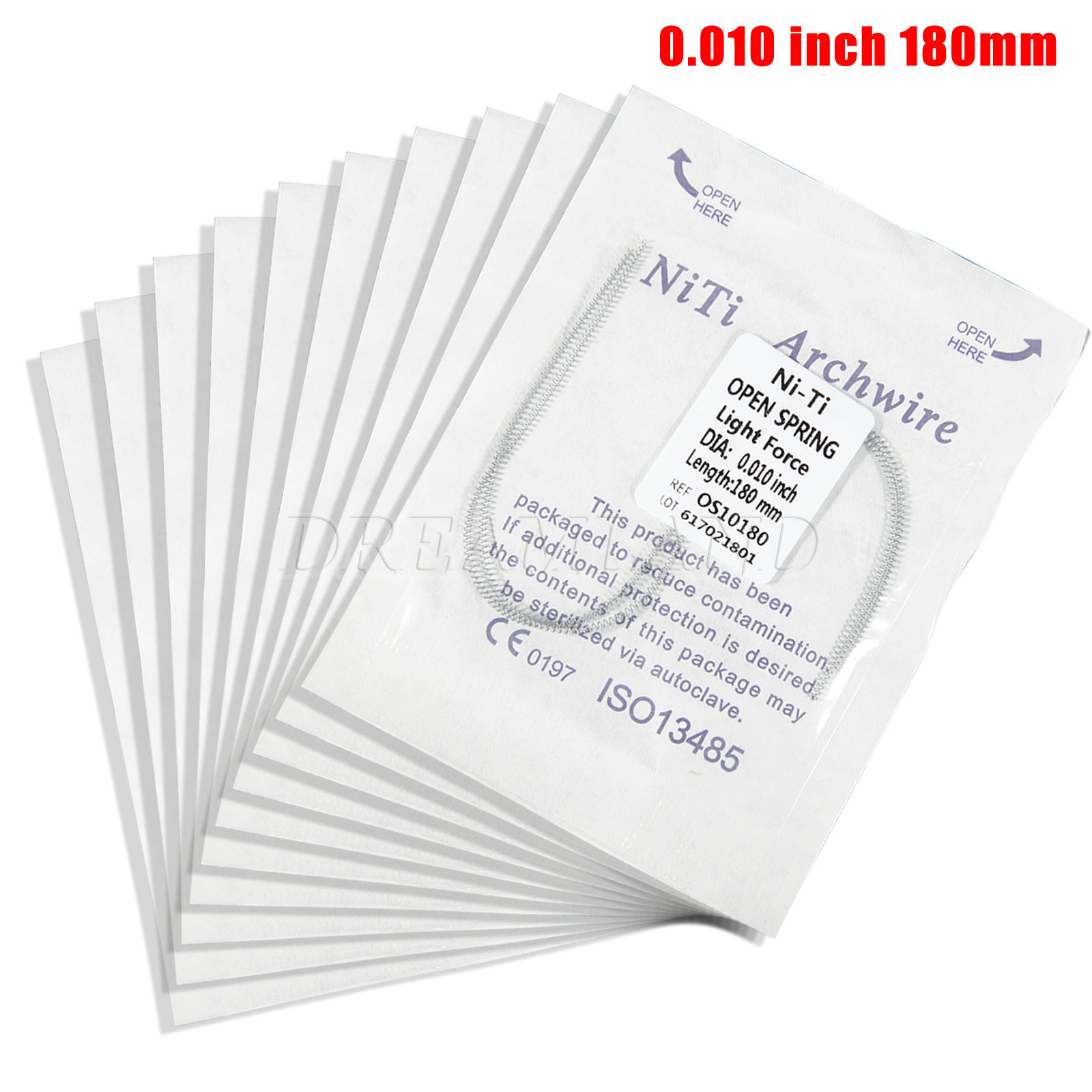 Orthodontic Dental Ortho Niti Open Coil Spring 0.010/0.012*180mm 2PCS/Pack