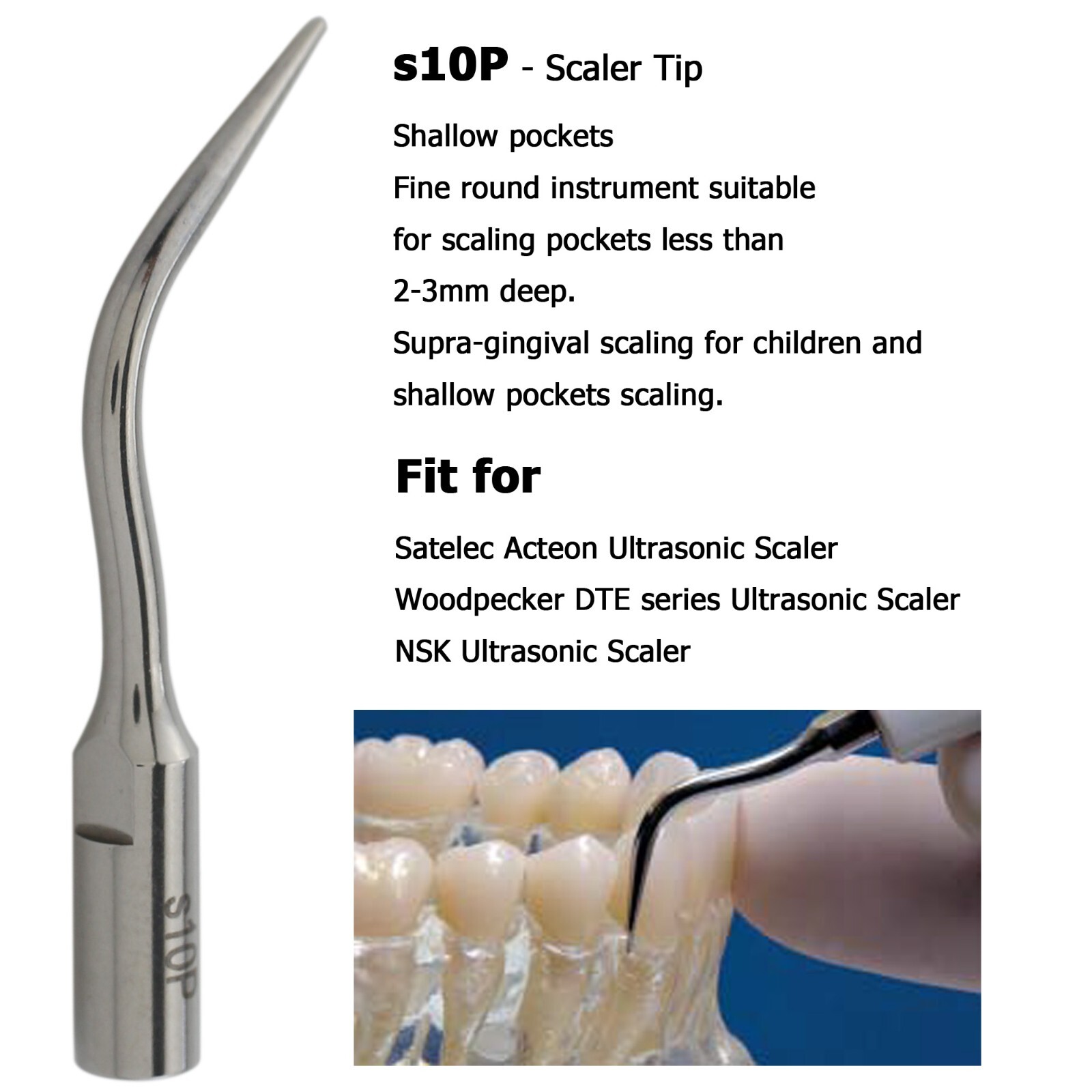 Woodpecker DTE Ultrasonic Scaler HD-7L LED Handpiece ACTEON Piezo Tips DTE-V2 V3