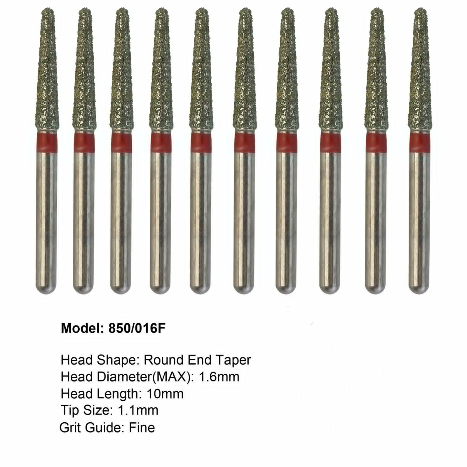 Dental Diamond Burs FG Round End Taper Football Flame Long Round Pear High Speed