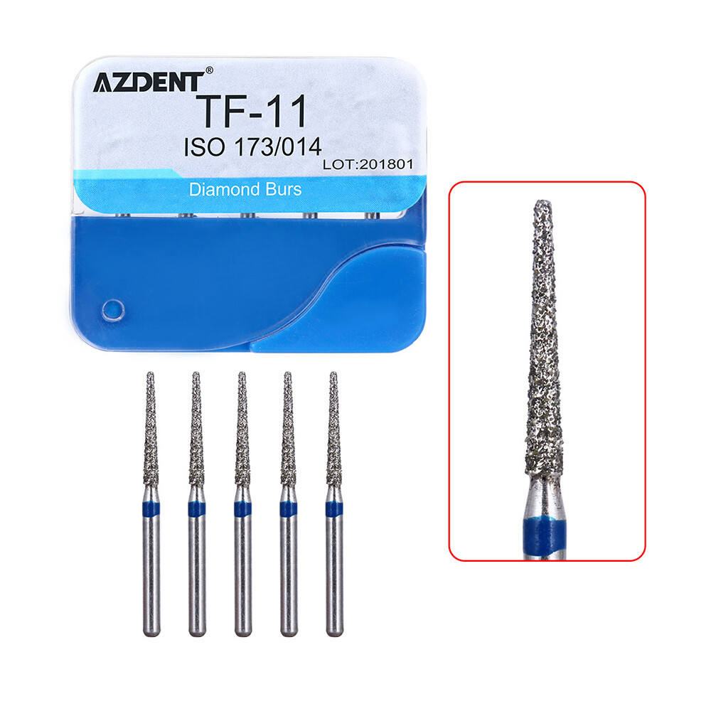 100pcs Dental Diamond BursFresas Dentales de Diamante FG Medium Friction Grip